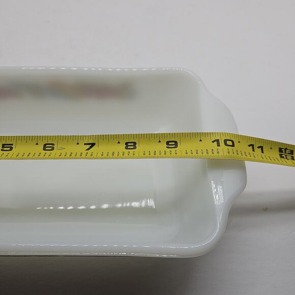 Vtg 1970 Anchor Hocking Fire King Nature's Bounty1-Qt Baking Dish Loaf Pan Fruit - Picture 8 of 9